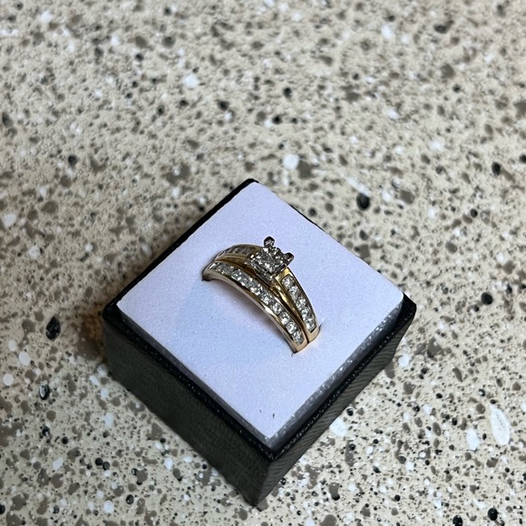 1ct Diamond engagement set. 14k gold - Picture 3 of 4